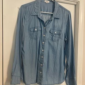 Lightweight Button Down “Denim” Top